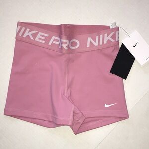 NWT Nike Pro Training Shorts | Pink | Mid Rise Medium Support | Size S